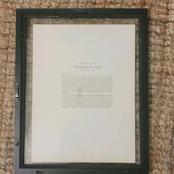 John Sloan "Turning Out The Light" Plate Signed Lithograph Reproduction NYC Life - Picture 7 of 13